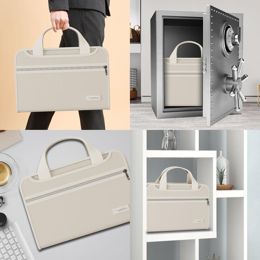 Tamfile Fireproof Accordion File Folder with Handle, Document Organizer Expandin - Picture 7 of 7